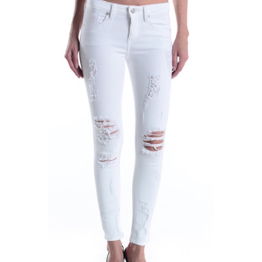 Just Black Destroyed Skinny Jeans